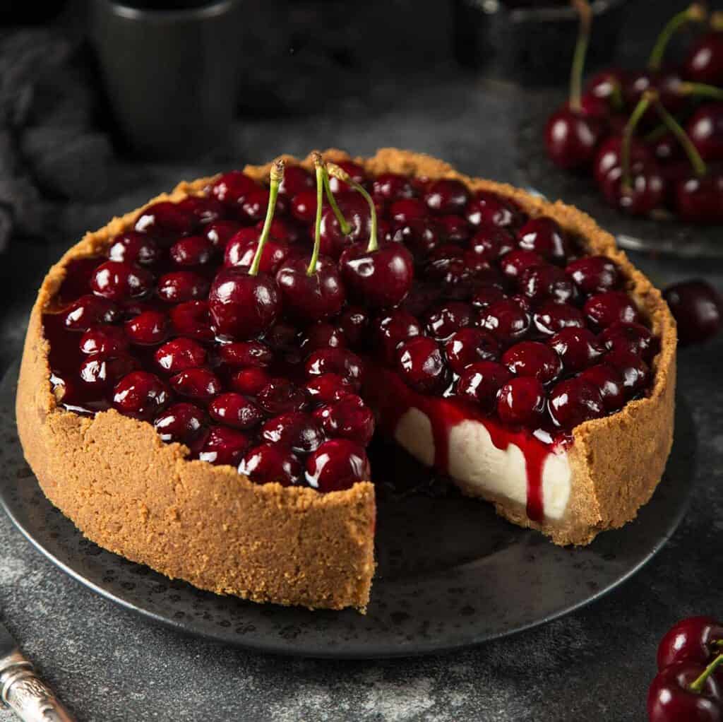 No Bake Cherry Cheesecake Belly Rumbles