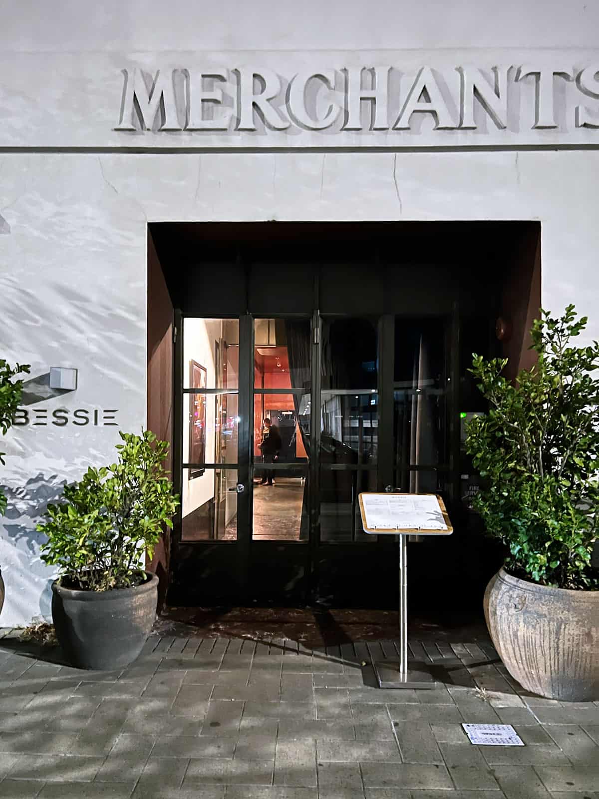 Entrance to Bessie in Christchurch.