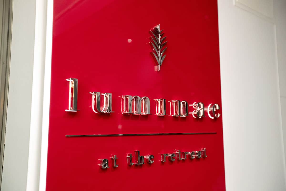 Luminae restaurant sign.