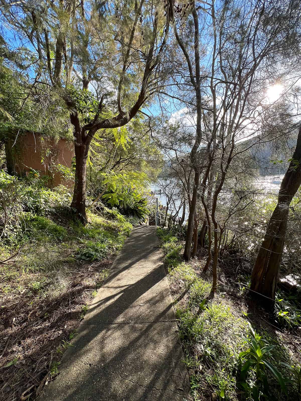 Path leading down to the restaurant.